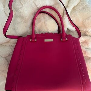 Kate Spade Hot Pink Scalloped Tote Bag